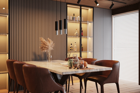 LOOPEZ Lampe suspendue 3L noir/chrome + 3x Ampoule LED GU-10 4000K Froid 7W 630lm