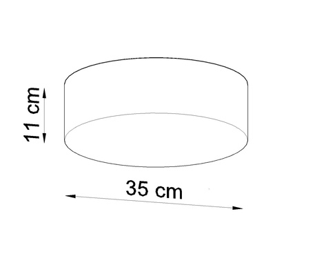 Plafond ARENA 35 WHITE + 2x ampoule LED E27 3000K Warm 7.5W 620lm