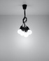 DIEGO 5 lampe suspendue noire + 5x ampoule LED E27 3000K Warm 7,5W 620lm