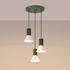 Lampe suspendue ESTRIA 3P beige/vert olive