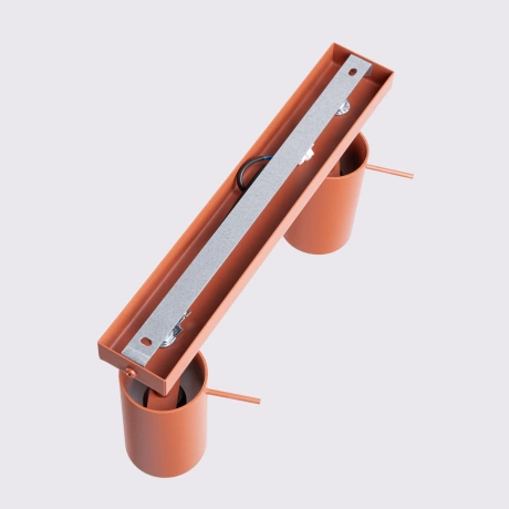 Plafonnier RING 2 rouge ochra