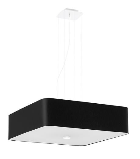 Lustre LOKKO 55 noir + 5x ampoule LED E27 3000K Warm 7.5W 620lm