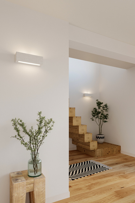 Applique céramique VEGA blanc + 1x ampoule LED E27 4000K Froid 7.5W 650lm