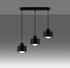 SAVAR 3 lampe suspendue noire + 3x ampoule LED E27 3000K Warm 7,5W 620lm