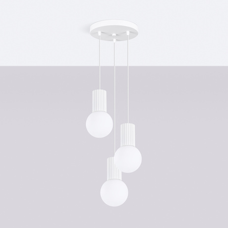 Lampe suspendue HALO 3P blanc