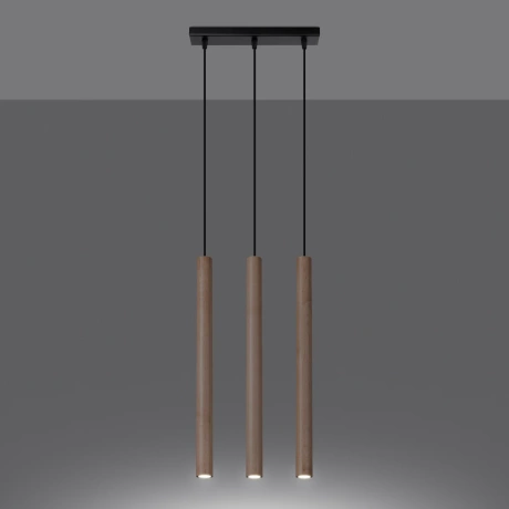Lampe suspendue PASTELO 3L bois