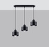 SAVAR 3 lampe suspendue noire + 3x ampoule LED E27 4000K Cold 7,5W 690lm