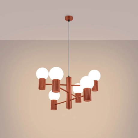 Lustre HALO 6 rouge ochra