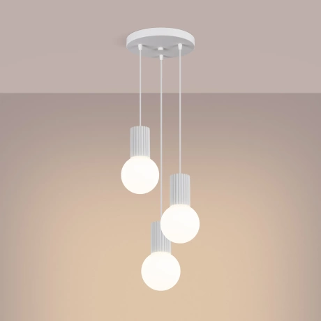 Lampe suspendue HALO 3P blanc