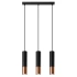 Lampe suspendue LOOPEZ 3L noir/cuivre