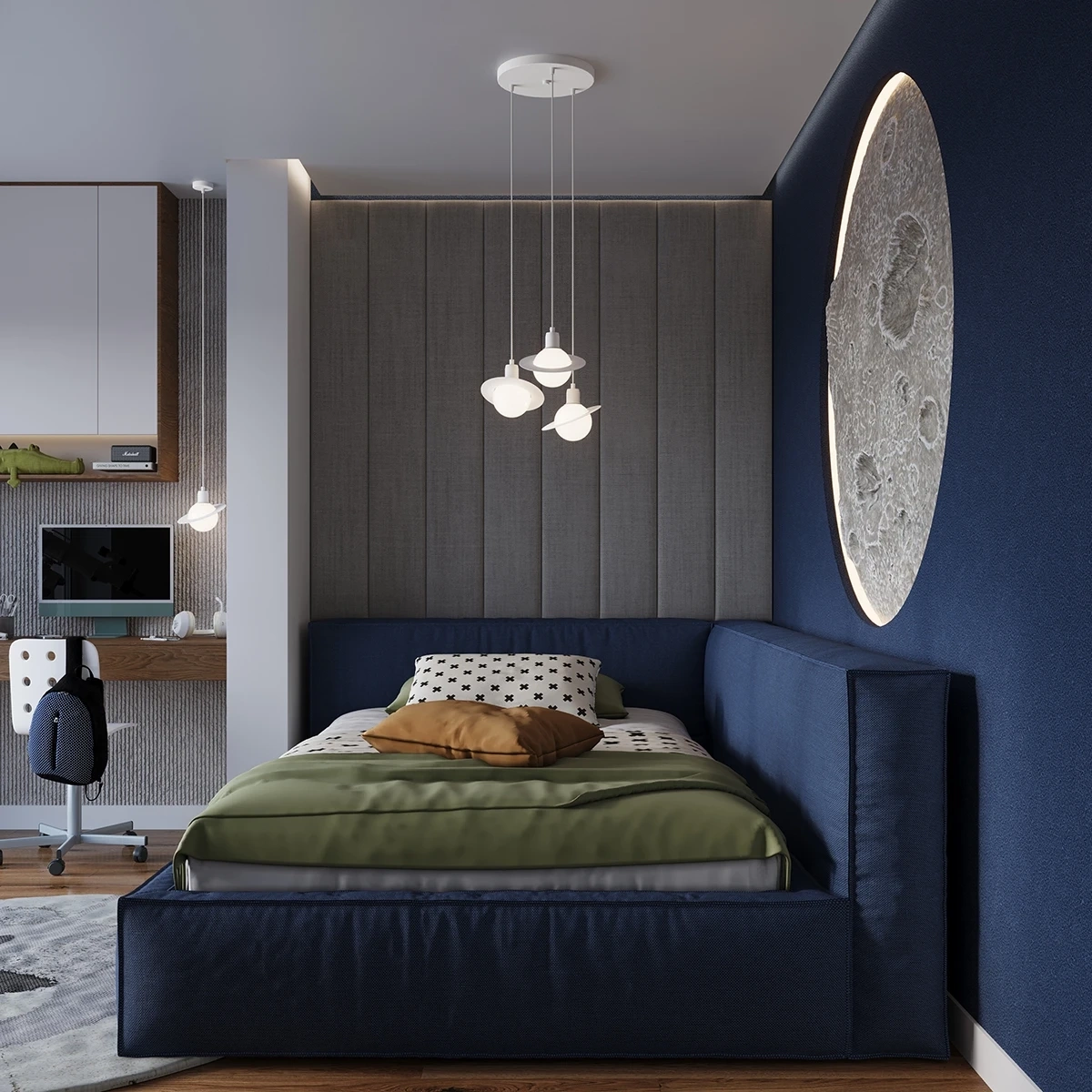 Lampe suspendue HYPERION 1 blanc