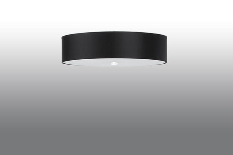 Plafond SKALA 50 noir + 5x ampoule LED E27 4000K Froid 7.5W 650lm
