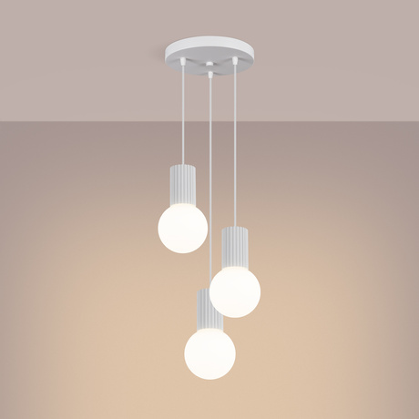 Lampe suspendue HALO 3P blanc