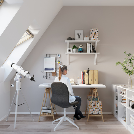 Lampe de bureau RING noir + 1x ampoule LED GU-10 3000K Warm 7W 620lm