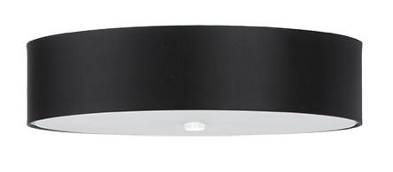 Plafond SKALA 50 noir + 5x ampoule LED E27 4000K Froid 7.5W 650lm