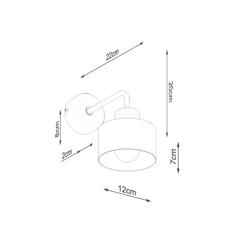 Applique SAVAR 1 noire + 1x ampoule LED E27 4000K froide 7,5W 690lm