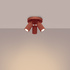 Plafonnier KARBON 3P rouge ocre
