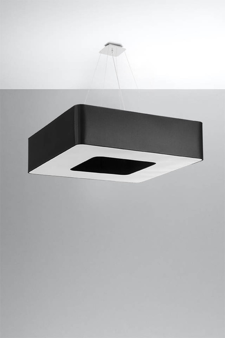 Lustre URANO 80 noir + 8x ampoule LED E27 4000K Froid 7.5W 650lm