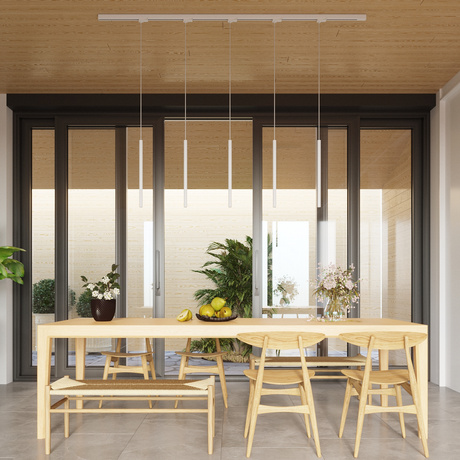 Lampe suspendue, 5 points, système de rail triphasé, PASTELO