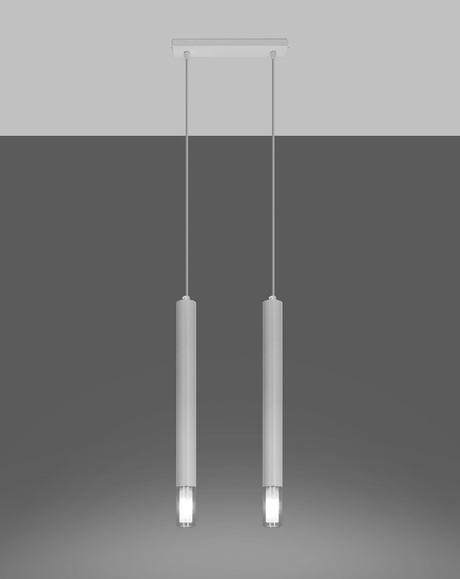 WEZYR 2 lampes suspendues blanches + 2x ampoules LED G9 4000K Cold 4,5W 530lm