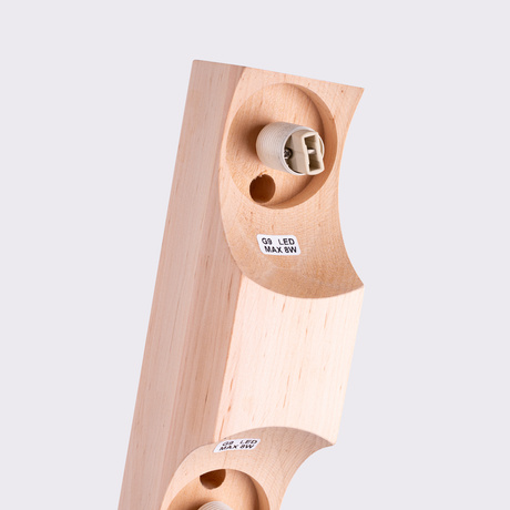 Plafonnier BULBO 2 bois naturel