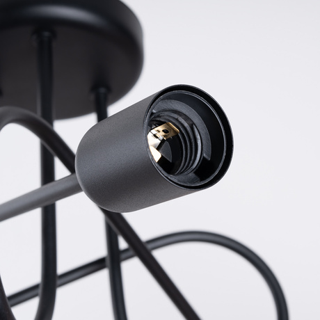 Lustre SUPEŁ 3 noir = 3X ampoule LED E27 3000K 7W 760lm