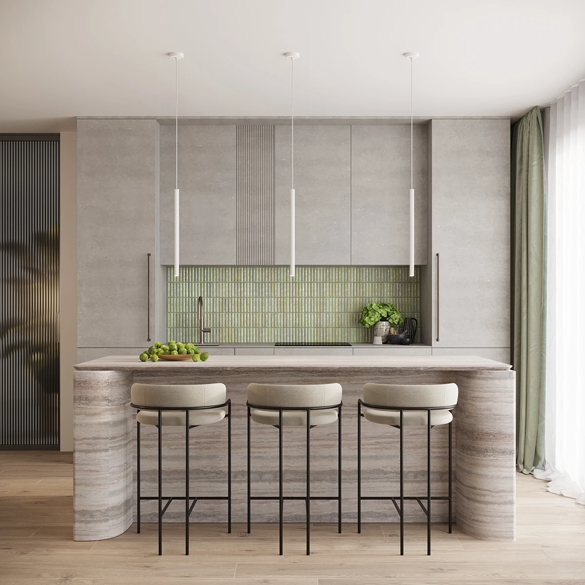 Lampe suspendue ARCHE 3P blanc