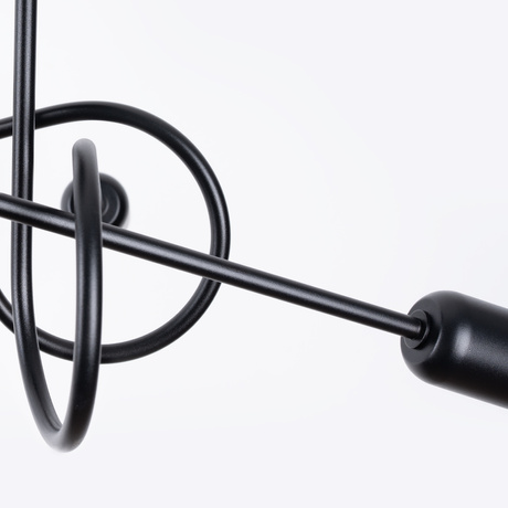 Lustre SUPEŁ 5 noir + 5X ampoule LED E27 3000K 7W 760lm