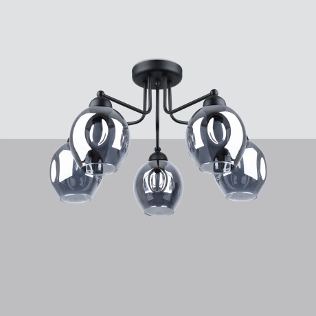 Lustre FILLAN 5 noir