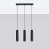 Lampe suspendue KARBON 3L noir