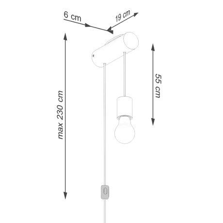 Applique NIMBI E27 avec interrupteur