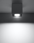 Plafond QUAD 1 anthracite + 1x ampoule LED GU-10 4000K Froid 7W 630lm