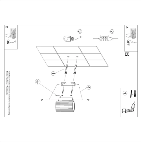 Applique KARBON 10 blanc