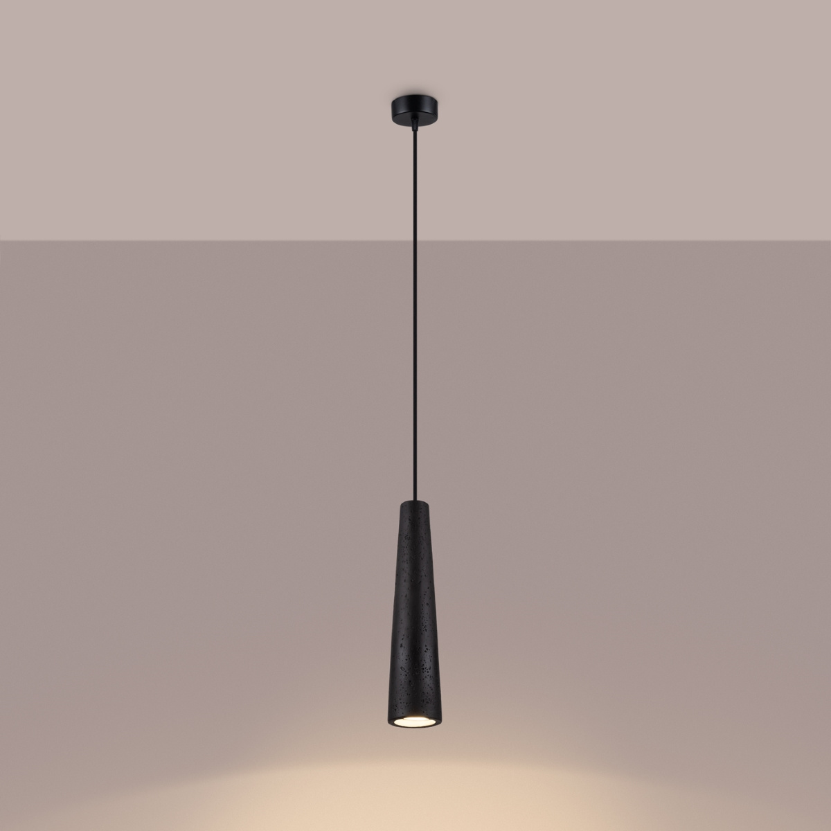 Lampe suspendue ELECTRA béton noir