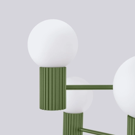 Lustre HALO 6 vert olive