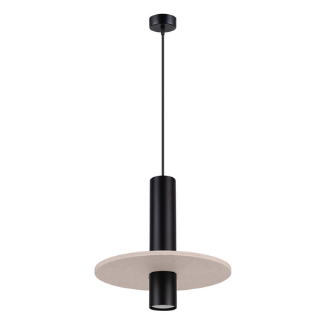 Lampe suspendue PELTA 1 noir/beige