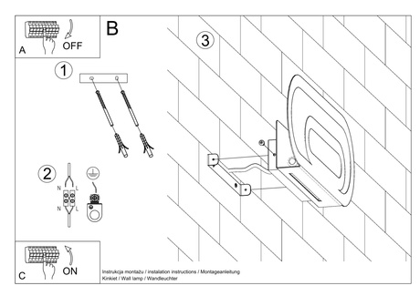 Applique SACCON blanc + 2x ampoule LED G9 4000K Cold 4.5W 530lm