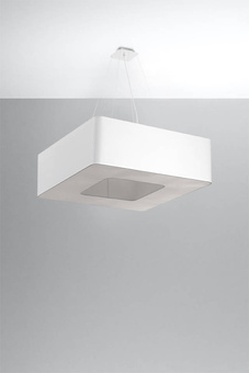 URANO 60 lustre blanc + 8x ampoule LED E27 3000K Warm 7.5W 620lm