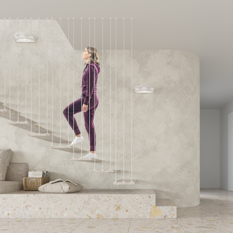 Applique céramique HELIOS blanc + 1x ampoule LED E27 4000K Froid 7.5W 650lm