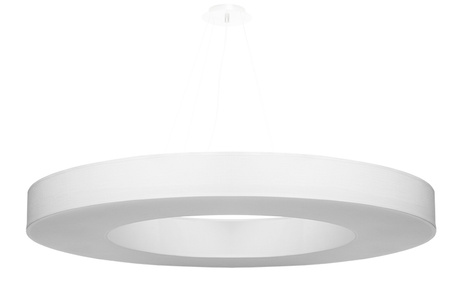 Lustre SATURNO SLIM 90 blanc + 8x ampoule LED E27 4000K Froid 7.5W 650lm