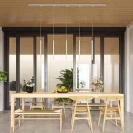 Lampe suspendue, 5 points, système de rail triphasé, PASTELO