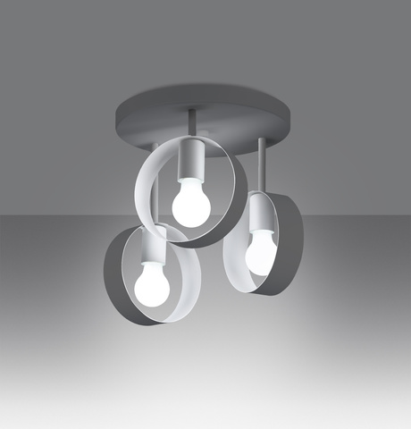 Plafond TITRAN 3 blanc + 3x ampoule LED E27 3000K Warm 7.5W 620lm