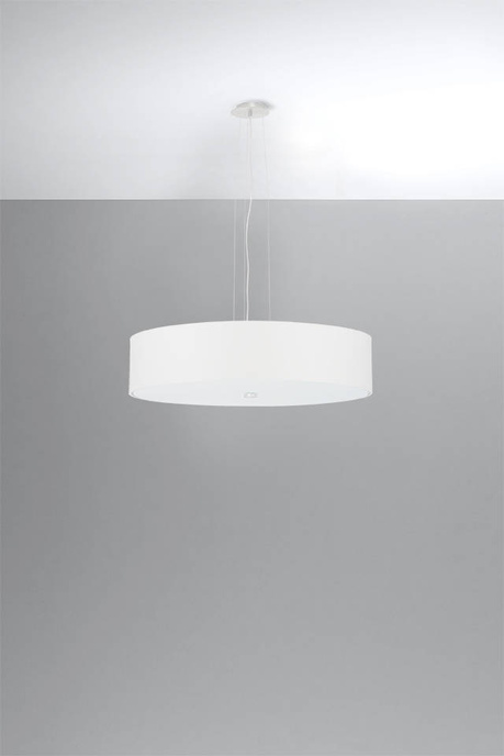 Lustre SKALA 50 blanc + 5x ampoule LED E27 3000K Warm 7.5W 620lm