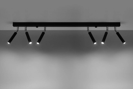 Plafond EYETECH 6 noir + 6x ampoule LED G9 4000K froide 4.5W 530lm