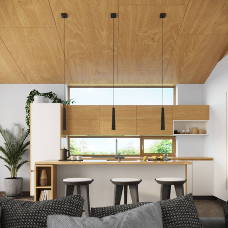 PRYSM Lampe suspendue 3L noire + 3x ampoule LED G9 3000K Warm 4.5W 450lm