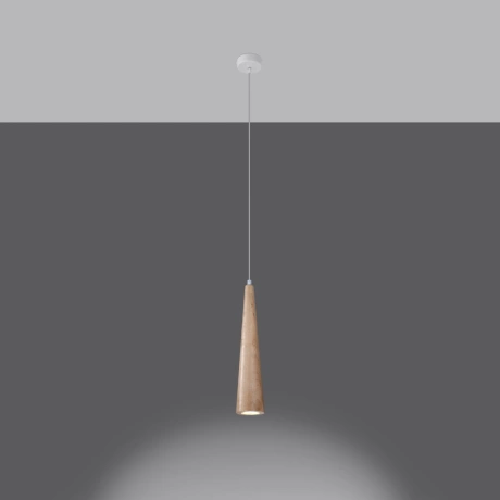 Lampe suspendue SULA 1 en bois naturel