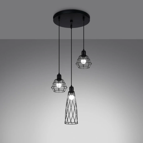 Lampe suspendue SUBA 3P noir
