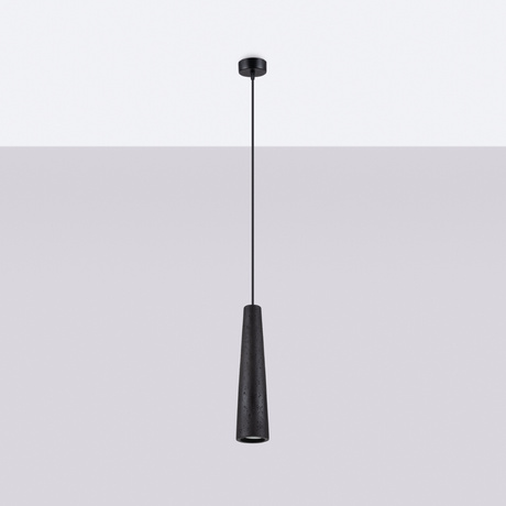 ELECTRA lampe suspendue en béton noir + 1x ampoule LED GU-10 3000K Warm 7W 510lm