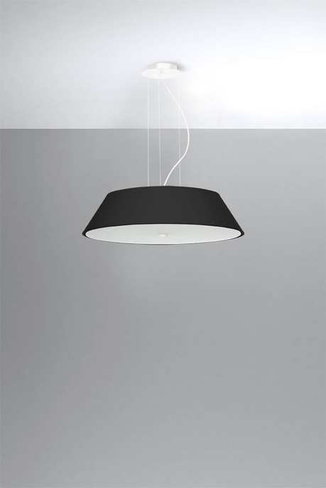 Lustre VEGA 60 noir + 5x ampoule LED E27 3000K Warm 7.5W 620lm