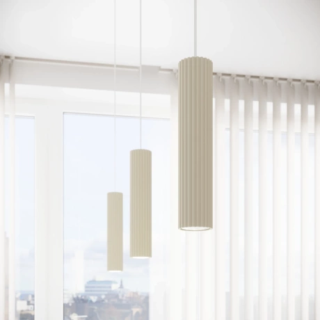 Lampe suspendue KARBON 2 beige